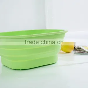 Silicone Folding Pots Vegetables Wash Basin Car Portable Fishing Water Bucket thumbnail-3