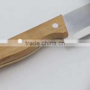 Stainless Steel Barbecue Tool Set With Wood Handles BBQ Fork Knife Set With Carry Case thumbnail-4