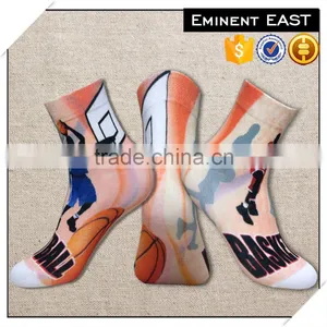 MOQ 200 Pairs Customized Soft & Comfortable 360 Degree Seamless Digital Printed Cotton Socks thumbnail-2