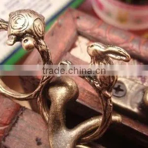 Fashion Double Rings, Fashion Animal Rings, Fashion Antique Bronze Color Plating Rings, Fashion Owl Rings thumbnail-1
