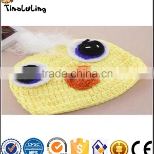 Duck Crochet Quality 3pcs Yellow Outfits Hat+Diaper+Shoes Photographie Props For Newborn Baby Suits thumbnail-3