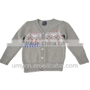 2014 Spring Jacquard Single Breasted Kids Cardigan Sweater thumbnail-1