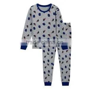 Jiangxi Lovely Boys Sleepwear Sets Custom Cotton/polyester Air Layer Fabric Good Quality Pajamas thumbnail-1