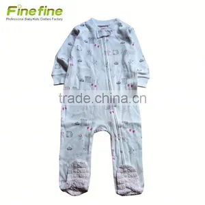 Lovely Pattern Cute Stripe Organic Cotton Baby Romper thumbnail-3