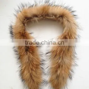 BBG-H-7 Wholesale Real Colorful Raccoon Fur Trim for Women's Shoes&Boots Welt With Factory Price thumbnail-3
