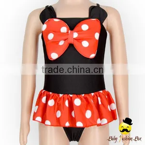 Fitness Cute Cartoon Character Strap Kids Flash Bow One Piece Little Girl Children Beach Clothes Swimwear thumbnail-3