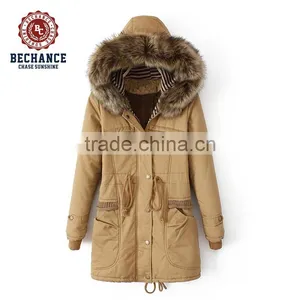 Fashion Style Windproof Winter Parka Jacket With Fur thumbnail-5