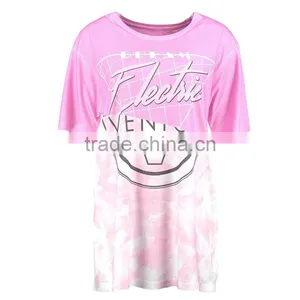 Custom Sublimated Rugby Sports Wear for Girl 2018 Trend Pink Print t Shirt thumbnail-3