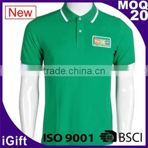 BSCI/ISO9001 Wholesale Custom Embroidery New Design High Quality Polo Shirt 100% Cotton Mens thumbnail-1