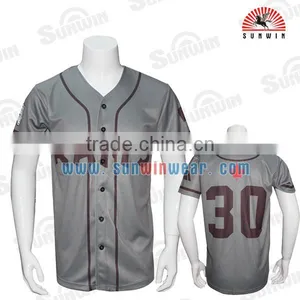Custom Sublimation Pinstripe Baseball Jersey Wholesale, Baseball Tee Shirts Wholesale thumbnail-1