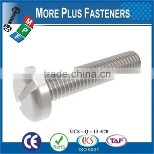 Made in Taiwan DIN 85 ISO 1580 Slotted Pan Head Machine Screw DIN 85 thumbnail-6