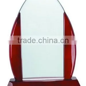 High Quality Blank Round Wooden Base Glass Trophy Designs for Wooden Base For Trophy JKC-0009 thumbnail-2