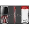 2 Inch Screen Red / White 5500 Customized Cell Phone, 0.3Mega Pixel Two Cameras thumbnail-1