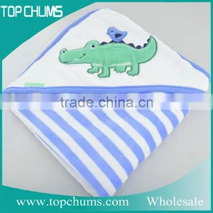 Wholesale Animal 100% Cotton Organic Bamboo Terry Embroidery Baby Bath Towel With Hood thumbnail-1
