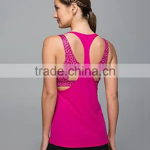 3 Colors Backless Tight Fit Shirt Women Gym Wear Yoga Stretch Ribbed Tank Top Custom thumbnail-2
