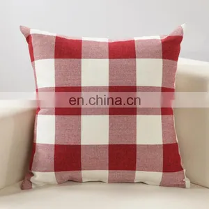 Home Grid Pillow Case Sofa Cushion Cover Custom thumbnail-5