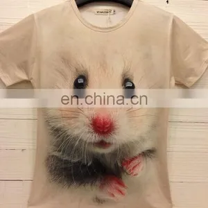 Full Printing Custom 3d Animals t Shirt Wholesale Mouse Design T-shirts thumbnail-1