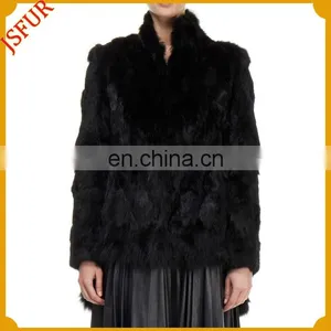 Black Colour Long Sleeve Winter Genuine Fur Coat Women thumbnail-2