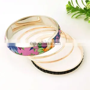 Boho Style Blue Print Stacked Bangle Bracelet Set Wholesale thumbnail-1