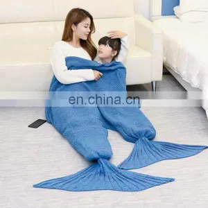 Women Acrylic Sleeping Bag Children Mermaid Tail Blanket thumbnail-2