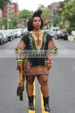 Women African Dashiki Shirt Kaftan Boho Hippe Gypsy Festival Tops Party Free Size Mexican Hippie Blouse Caftan Hippie Boho Dress thumbnail-3