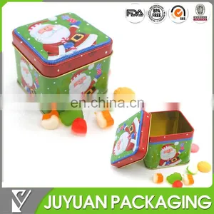 2017 Sweet Square Christmas Gift Meatl Tin Can Packaging Manufacturer thumbnail-1