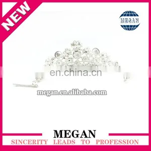 Rhinestone Imperial Crown Tiara Crystal Beauty Pageant Queen Tiara thumbnail-3