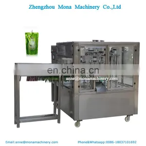 Fruit Juice Doypack Pouch Filling Packing Machine Pouch With Screw Cap Packing thumbnail-6