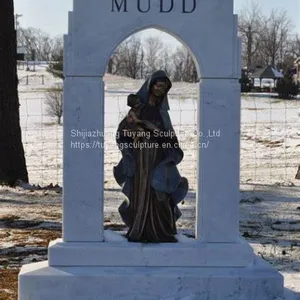 Hot Sale Outdoor Natural Stone Marble Water Fountain Price Statue thumbnail-1