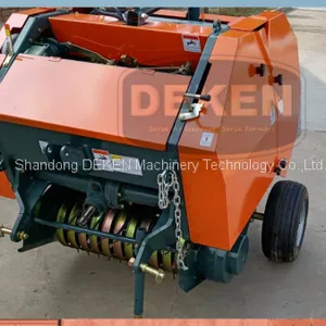 Round Baler Working on the Farm With Tractors thumbnail-1