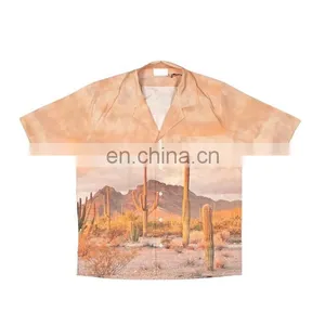 Diznew Casual Printing Short Sleeve Hawaiian Shirts Men Beachwear Button Down thumbnail-1