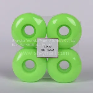 pu Wheels for Skate Board 52*30 Green Polyurethane Pulley for Skateboard Skateboard Wheels Wholesale thumbnail-1