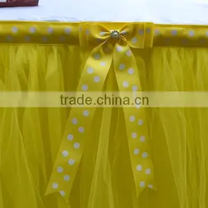 Orange Tutu Tulle Table Skirt Cover Eye Catching SD103 thumbnail-4
