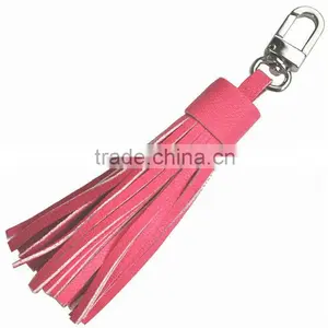 Leather Tassel Keychain With Carabiner thumbnail-1