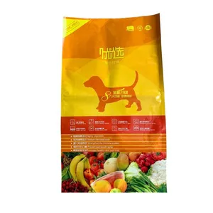Barley Plastic Organic Laminated Customized Large 5kg Zipper Lock Standing Side Gusset Dry Dog Cats Fish Food Bag thumbnail-1