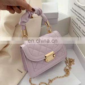 Wholesale Womens Popular Korean, Fashion Chains Crossbody Portable Small Square Shoulder Bags/ thumbnail-3