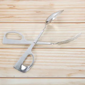Stainless Steel Salad Servers Spoon Scissor Tong Serving Tong With Spoon Fork thumbnail-5