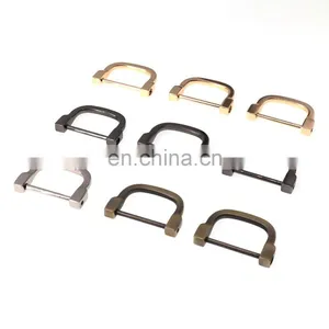 Bag Accessories Nickel Free Adjustable Clasp Alloy Screw Removable Opened D Rings Buckle For Handbags thumbnail-5
