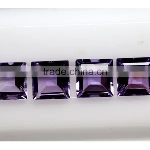 8mm AAA Quality Natural Brazil Amethyst Square 4 Pieces Lot Gems With Amazing Luster thumbnail-1