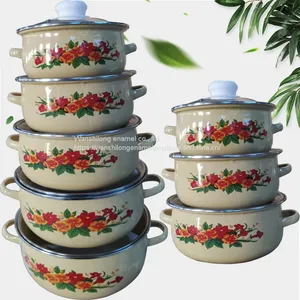 ENAMEL CASSEROLE SET GLASS ENAMEL CASSEROLE SET thumbnail-1
