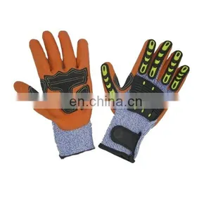 High Quality Knife Cut Resistant Protection Oilfield Construction Work Safety Impact Gloves thumbnail-1