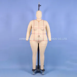 Professional Female Mannequin Plus Size Fat Women Full Body Dress Form w/ Collapsible Shoulders and Removable Arms thumbnail-1