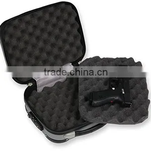 Grey Molded ABS Polycarbonate Double Pistol Case,gun Travel Carrying Case thumbnail-3