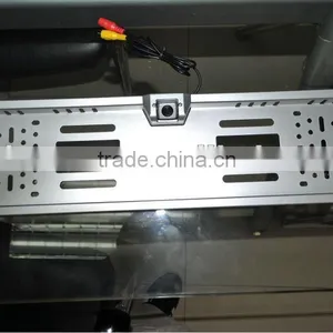 Silver EU and Russian Cars License Plate Frame Reverse Camera thumbnail-1