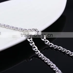 2015 Wholesale Simple Design Fashion Jewelry Rhodium Plated Cheap Short Chain Necklace thumbnail-3