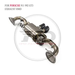 HMD Titanium Exhaust Catback for Porsche 911 997.1 Turbo/992 GT3 Car Accessories Muffler With Tips With Valve Exact Fit Whatsapp+86 18946955156 thumbnail-3
