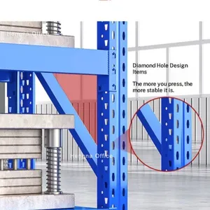 Heavy-duty Industrial Rack FW-ST243 | Triangular Reinforced Bracing & Thickened Columns | 500kg/Level Capacity Mold Storage for Factory Workshops thumbnail-3