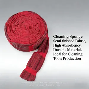 Factory Semi-Finished Scrubber Cloth Roll Glitter Mesh Dish Washing Sponge Fabric Raw Material For Kitchen Scouring Pad Production thumbnail-4