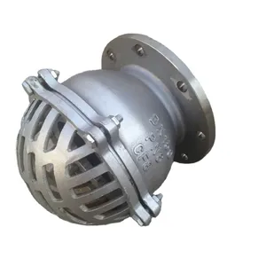 DN400 Stainless Steel 304 ANSI Flange Foot Valve Ductile Iron Foot Valve With Strainer for Water Pump Non Return Valve Price thumbnail-2