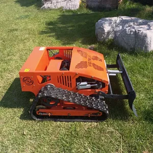 Industrial Grade Gasoline Engine Brushless DC Motor Rubber Track Remote Controlled Residential Slope Mower thumbnail-2